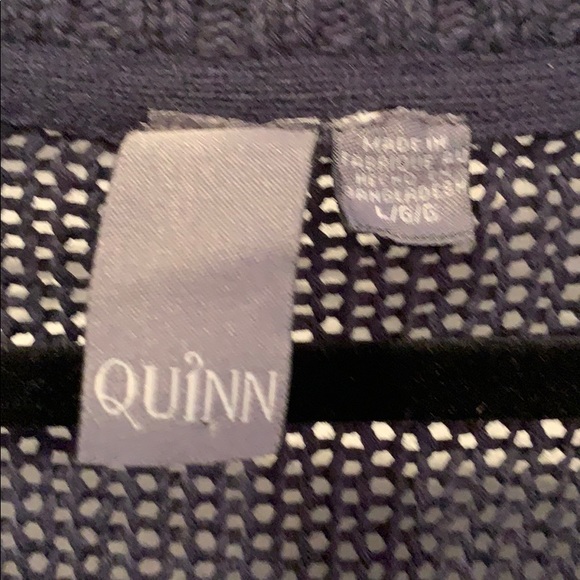 Navy Blue Quinn Hi Lo Sweater with Zippers - Picture 3 of 3